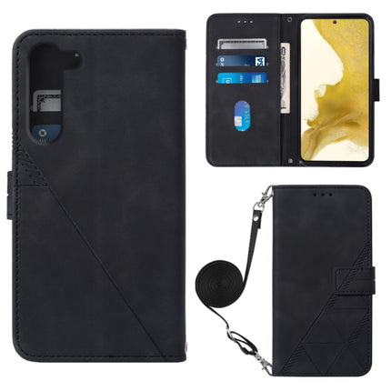 Crossbody 3D Embossed Flip Leather Phone Case, For Samsung Galaxy A14 5G, For Samsung Galaxy A22 5G JP Edition, For Samsung Galaxy A23E / A22E / A23S / A23 5G, For Samsung Galaxy S23 5G