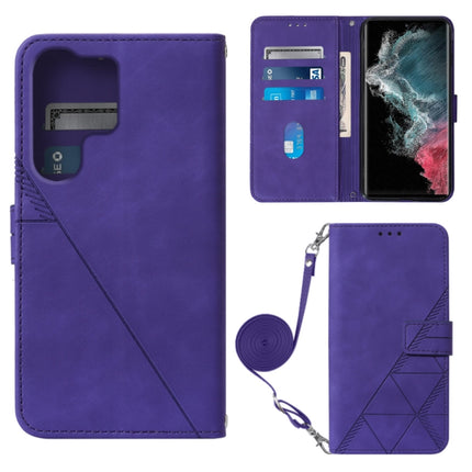 Crossbody 3D Embossed Flip Leather Phone Case, For Samsung Galaxy S23+ 5G, For Samsung Galaxy S23 Ultra 5G, For Sharp Aquos R7 / P7, For Sharp Aquos V6 Plus / V6