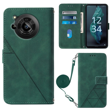 Crossbody 3D Embossed Flip Leather Phone Case, For Samsung Galaxy S23+ 5G, For Samsung Galaxy S23 Ultra 5G, For Sharp Aquos R7 / P7, For Sharp Aquos V6 Plus / V6