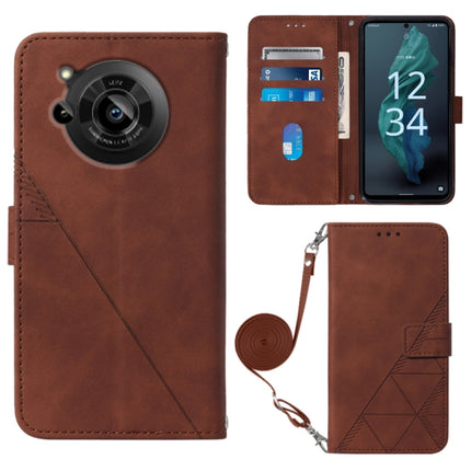 Crossbody 3D Embossed Flip Leather Phone Case, For Samsung Galaxy S23+ 5G, For Samsung Galaxy S23 Ultra 5G, For Sharp Aquos R7 / P7, For Sharp Aquos V6 Plus / V6