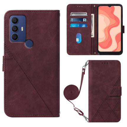 Crossbody 3D Embossed Flip Leather Phone Case, For Samsung Galaxy S23+ 5G, For Samsung Galaxy S23 Ultra 5G, For Sharp Aquos R7 / P7, For Sharp Aquos V6 Plus / V6