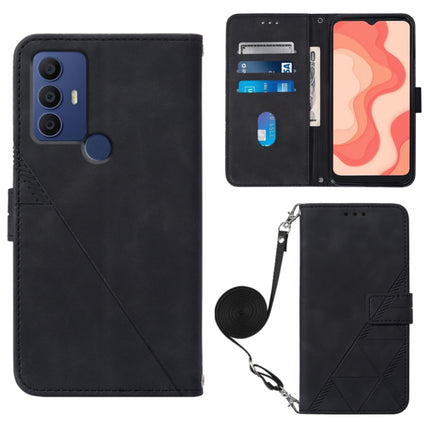 Crossbody 3D Embossed Flip Leather Phone Case, For Samsung Galaxy S23+ 5G, For Samsung Galaxy S23 Ultra 5G, For Sharp Aquos R7 / P7, For Sharp Aquos V6 Plus / V6