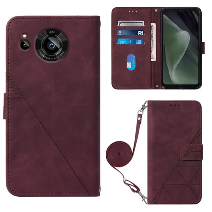 Crossbody 3D Embossed Flip Leather Phone Case, For Sharp Aquos Sense7 Plus, For Sharp Aquos Sense7 SH-V48, For Xiaomi Civi 2, For Xiaomi Redmi A1