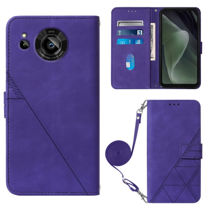 Crossbody 3D Embossed Flip Leather Phone Case, For Sharp Aquos Sense7 Plus, For Sharp Aquos Sense7 SH-V48, For Xiaomi Civi 2, For Xiaomi Redmi A1