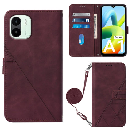 Crossbody 3D Embossed Flip Leather Phone Case, For Sharp Aquos Sense7 Plus, For Sharp Aquos Sense7 SH-V48, For Xiaomi Civi 2, For Xiaomi Redmi A1