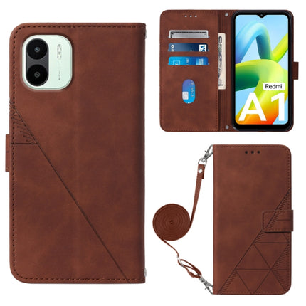 Crossbody 3D Embossed Flip Leather Phone Case, For Sharp Aquos Sense7 Plus, For Sharp Aquos Sense7 SH-V48, For Xiaomi Civi 2, For Xiaomi Redmi A1