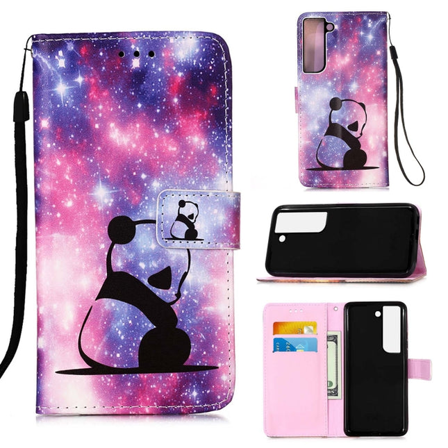 Colored Drawing Pattern Plain Weave Leather Phone Case, For Samsung Galaxy A14 5G, For Samsung Galaxy S23 5G, For Samsung Galaxy S23+ 5G