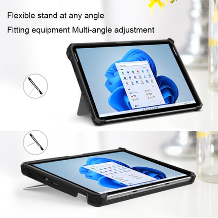 Striped Hollow Tablet Case with Holder Cover and Shoulder Strap