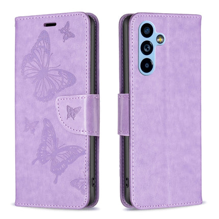 Embossing Two Butterflies Pattern Leather Case, For Samsung Galaxy A54 5G