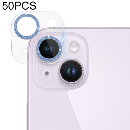 50pcs Tempered Glass Glitter CD Texture Back Camera Film, For iPhone 14 / 14 Plus (50 PCS), For iPhone 14 Pro Max / 14 Pro (50 PCS)