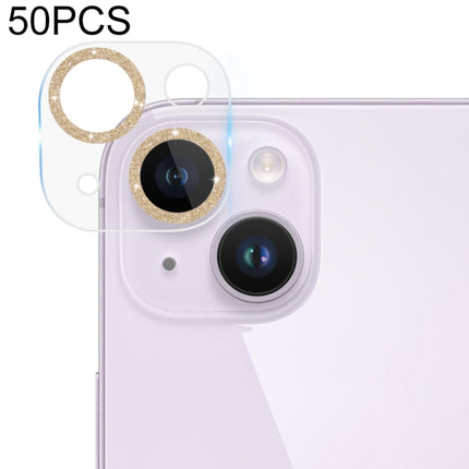 50pcs Tempered Glass Glitter CD Texture Back Camera Film, For iPhone 14 / 14 Plus (50 PCS), For iPhone 14 Pro Max / 14 Pro (50 PCS)