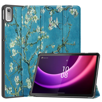 Custer Painted 3-Fold Holder Leather Smart Tablet Case, For Lenovo Tab P11 Gen 2