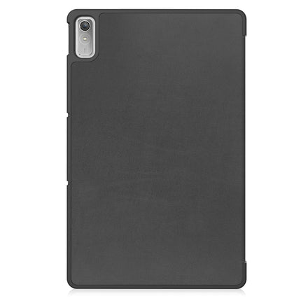 Custer Pure Color 3-Fold Holder Leather Smart Tablet Case, For Lenovo Tab P11 Gen 2