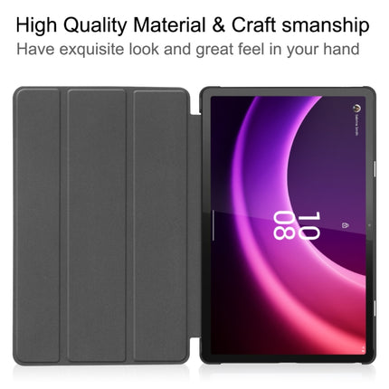 Custer Pure Color 3-Fold Holder Leather Smart Tablet Case, For Lenovo Tab P11 Gen 2