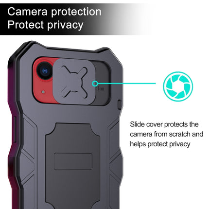 Camshield Tri-poof Metal Phone Case with Holder, For iPhone 14, For iPhone 14 Plus, For iPhone 14 Pro