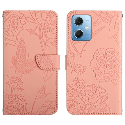 HT03 Skin Feel Butterfly Embossed Flip Leather Phone Case, For Xiaomi Redmi 11 Prime 4G, For Xiaomi Redmi 11 Prime 5G, For Xiaomi Redmi Note 12 China, For Xiaomi Redmi Note 12 Pro 5G China
