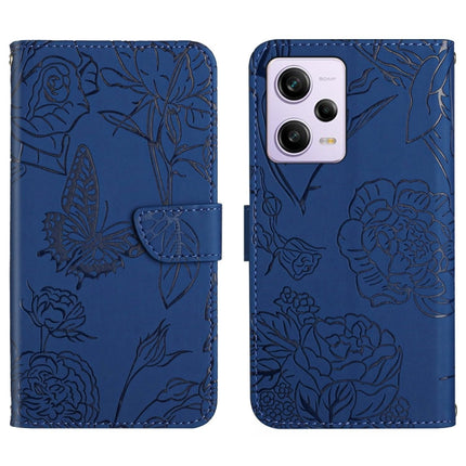 HT03 Skin Feel Butterfly Embossed Flip Leather Phone Case, For Xiaomi Redmi Note 12 Pro+ China/Note 12 Explorer, For Samsung Galaxy A54 5G