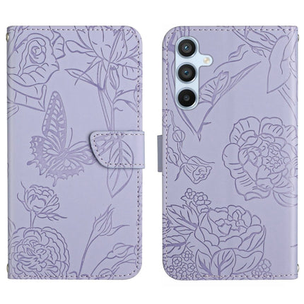 HT03 Skin Feel Butterfly Embossed Flip Leather Phone Case, For Xiaomi Redmi Note 12 Pro+ China/Note 12 Explorer, For Samsung Galaxy A54 5G