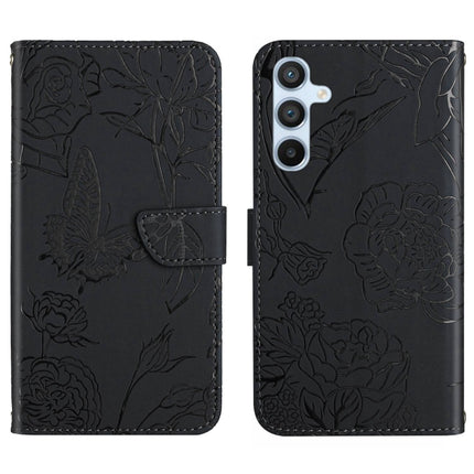 HT03 Skin Feel Butterfly Embossed Flip Leather Phone Case, For Xiaomi Redmi Note 12 Pro+ China/Note 12 Explorer, For Samsung Galaxy A54 5G