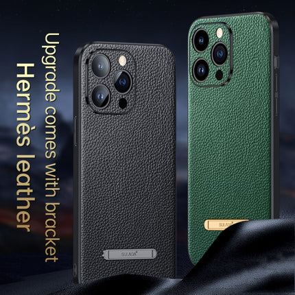 SULADA Famous Artisan Series Litchi Leather PC + TPU Phone Case, For iPhone 14, For iPhone 14 Plus, For iPhone 14 Pro, For iPhone 14 Pro Max