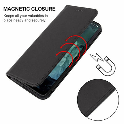 Magnetic Closure Leather Phone Case, For Nokia G21/G11, For Nokia G60 5G, For TCL 10 SE, For TCL 20 R 5G, For TCL 20 SE, For Xiaomi Poco F4 GT