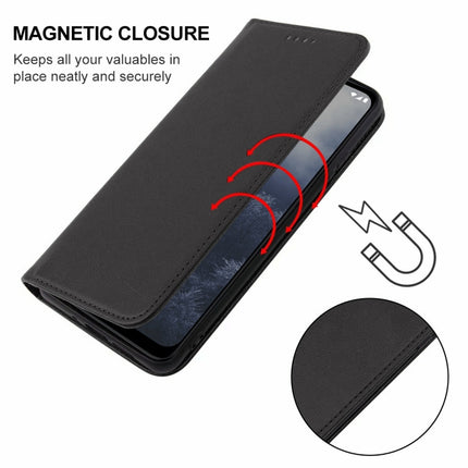 Magnetic Closure Leather Phone Case, For Nokia G60 5G, For TCL 10 SE, For TCL 20 SE, For Xiaomi Poco F4 GT