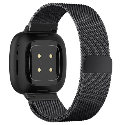 20mm Milanese Magnetic Metal Split Buckle Watch Band, For Fitbit Versa 4 / Versa 3