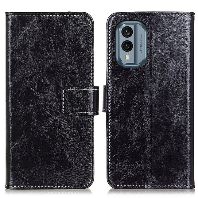 Retro Crazy Horse Texture Horizontal Flip Leather Phone Case, For Nokia X30 5G, For Samsung Galaxy A54 5G