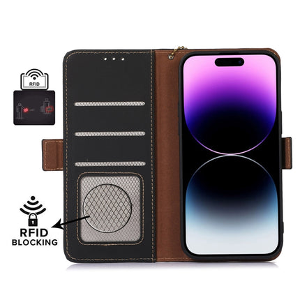 Genuine Leather Magnetic RFID Leather Phone Case, For Samsung Galaxy S22 Ultra 5G, For Samsung Galaxy S23+ 5G, For Samsung Galaxy S23 5G, For Samsung Galaxy S23 Ultra 5G