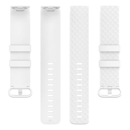 Silver Color Buckle TPU Wrist Strap Watch Band for Fitbit Charge 4 / Charge 4 SE / Charge 3 / Charge 3 SE, Size: S