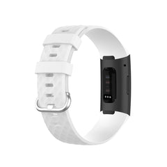 Silver Color Buckle TPU Wrist Strap Watch Band for Fitbit Charge 4 / Charge 4 SE / Charge 3 / Charge 3 SE, Size: S