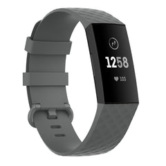 Silver Color Buckle TPU Wrist Strap Watch Band for Fitbit Charge 4 / Charge 4 SE / Charge 3 / Charge 3 SE, Size: S