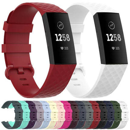 Silver Color Buckle TPU Wrist Strap Watch Band for Fitbit Charge 4 / Charge 4 SE / Charge 3 / Charge 3 SE