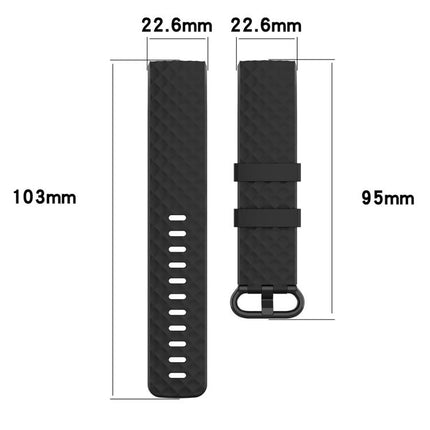 Silver Color Buckle TPU Wrist Strap Watch Band for Fitbit Charge 4 / Charge 4 SE / Charge 3 / Charge 3 SE