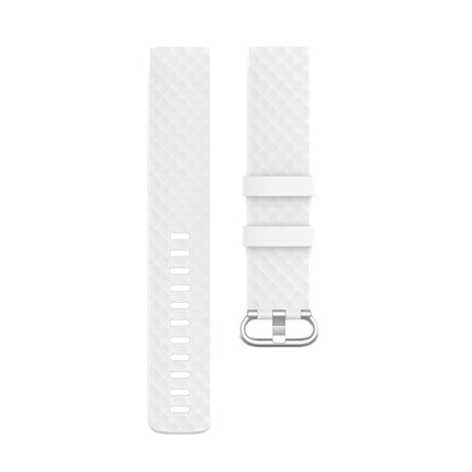 Silver Color Buckle TPU Wrist Strap Watch Band for Fitbit Charge 4 / Charge 4 SE / Charge 3 / Charge 3 SE, Size: L