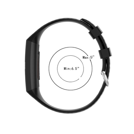 Silver Color Buckle TPU Wrist Strap Watch Band for Fitbit Charge 4 / Charge 4 SE / Charge 3 / Charge 3 SE, Size: L