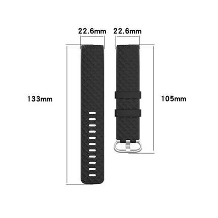 Silver Color Buckle TPU Wrist Strap Watch Band for Fitbit Charge 4 / Charge 4 SE / Charge 3 / Charge 3 SE, Size: L