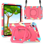 For iPad mini 2024 / mini 6 / Camouflage + Rose Red