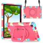 For Samsung Galaxy Tab A8 10.5 2021 / Camouflage + Rose Red