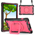 For Samsung Galaxy Tab A8 10.5 2021 / Black + Rose Red
