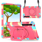 For Samsung Galaxy Tab S7 / S8 / Camouflage + Rose Red