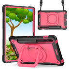 For Samsung Galaxy Tab S7 / S8 / Black + Rose Red