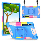 For Samsung Galaxy Tab S7+ / S8+ / S7 FE / Camouflage + Blue