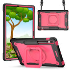 For Samsung Galaxy Tab S7+ / S8+ / S7 FE / Black + Rose Red