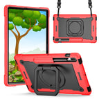 For Samsung Galaxy Tab S7+ / S8+ / S7 FE / Red + Black