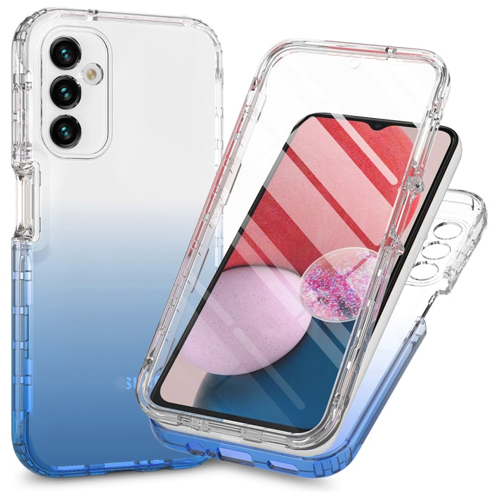 Integrated Transparent Gradient Color TPU + PC + PET Protective Phone Case, For Samsung Galaxy A14 4G / A14 5G