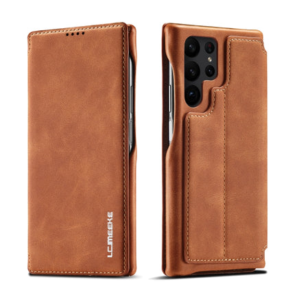 LC.IMEEKE Hon Ancient Series Horizontal Flip Leather Phone Case, For Samsung Galaxy S23 Ultra 5G