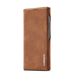 LC.IMEEKE Hon Ancient Series Horizontal Flip Leather Phone Case, For Samsung Galaxy S23 Ultra 5G
