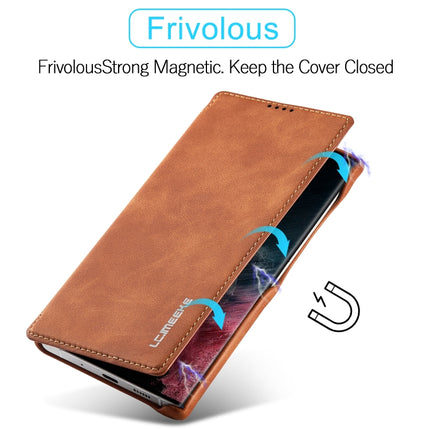 LC.IMEEKE Hon Ancient Series Horizontal Flip Leather Phone Case, For Samsung Galaxy S23 Ultra 5G