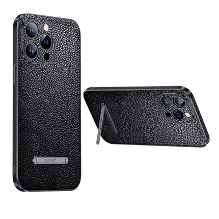 SULADA Invisible Bracket Leather Back Cover Phone Case, For iPhone 14, For iPhone 14 Plus, For iPhone 14 Pro, For iPhone 14 Pro Max